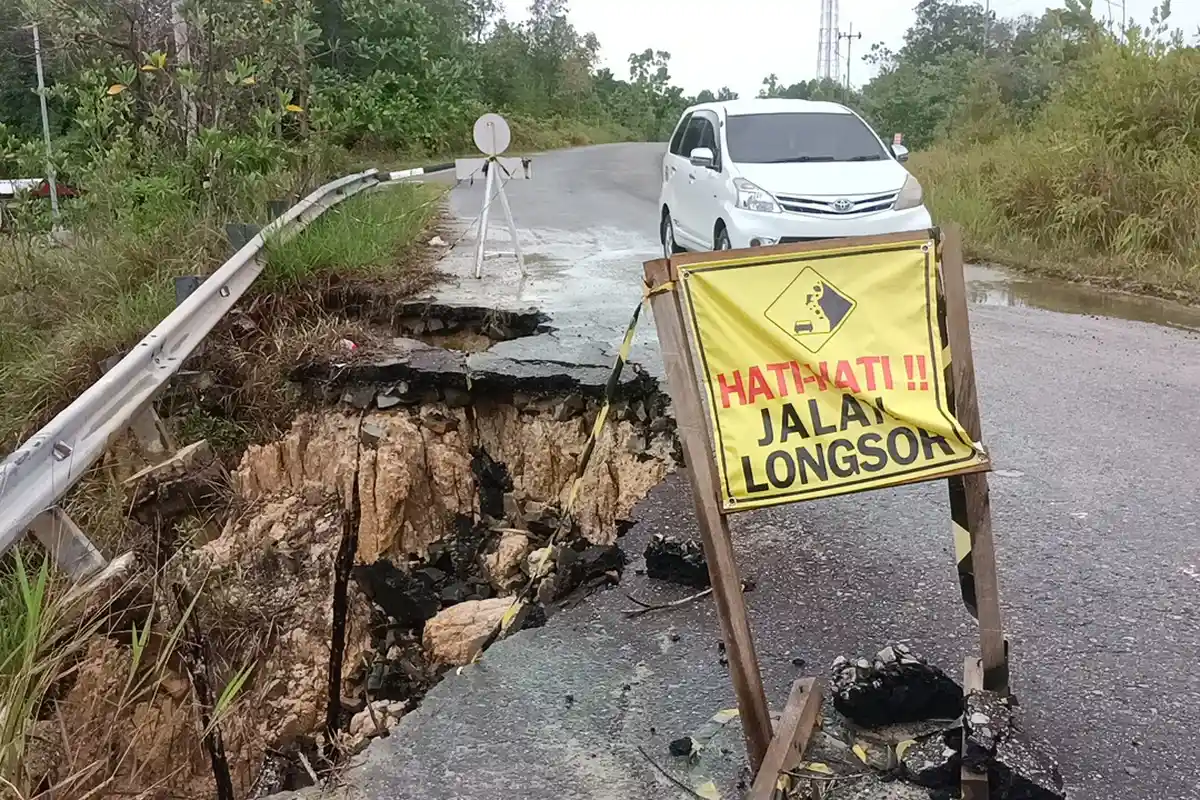 Dua Jalan Menuju UBT dan Gunung Selatan Longsor, DPUTR Tarakan Koordinasi dengan Pemprov Kaltara
