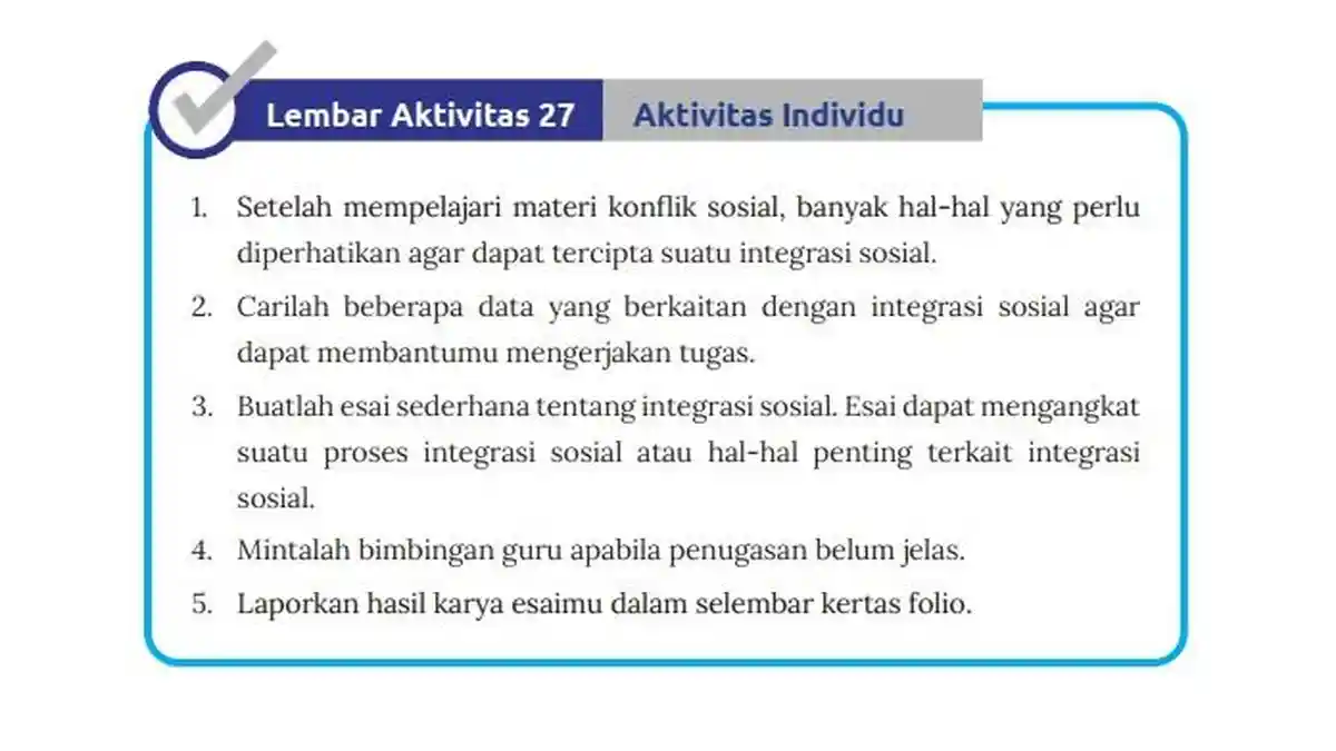Jawaban Soal IPS Kelas 8 Semester 2 Halaman 213 Kurikulum Merdeka, Lembar Aktivitas 27