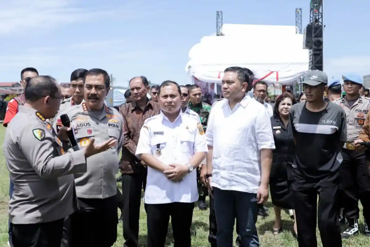 Bupati Pakpak Bharat Franc Bernhard Turut Hadir Menyambut Wakapolri Komjen Agus Andrianto di Dairi