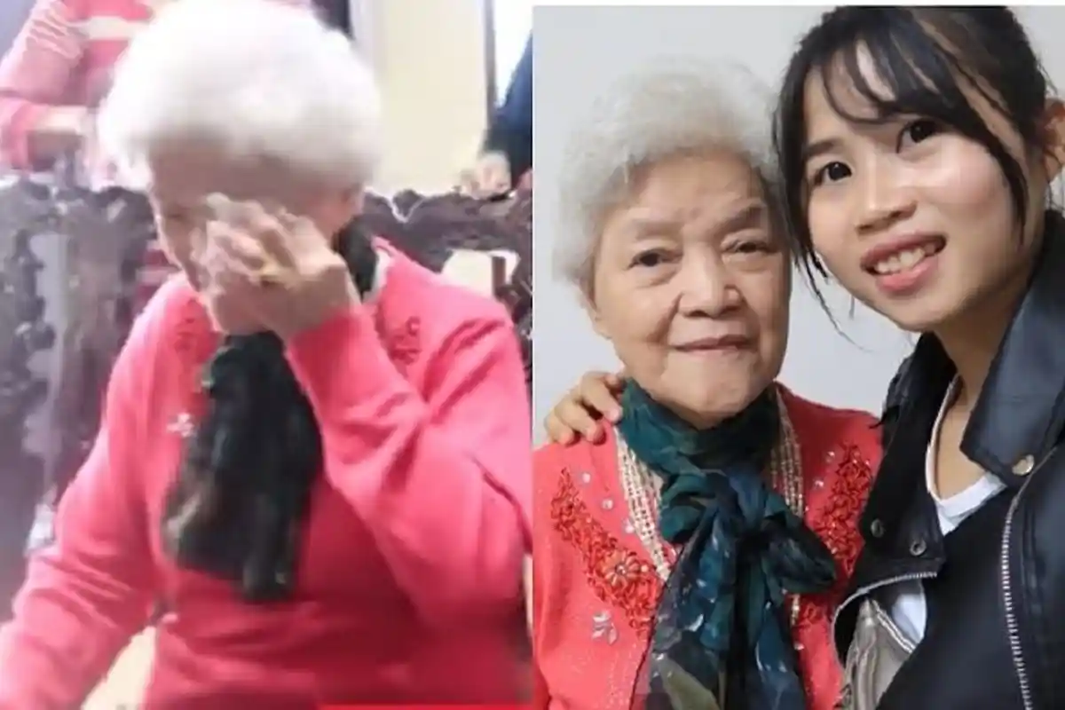 Tangis Haru Nenek Asal Taiwan Saat Bertemu TKW Indonesia yang Telah Merawatnya Selama 3 Tahun