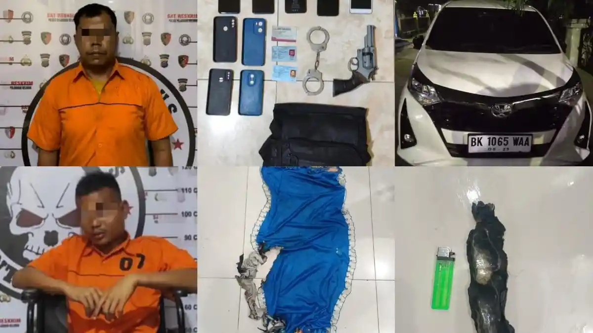 Sat Reskrim Polres Pelabuhan Belawan Tangkap Dua Pelaku Perampokan Bermodus Polisi Gadungan