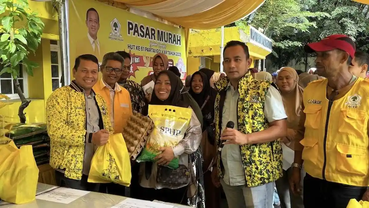 Golkar Aceh Bantu Warga Lewat Pasar Murah, Harga Lebih Hemat Rp 34 Ribu