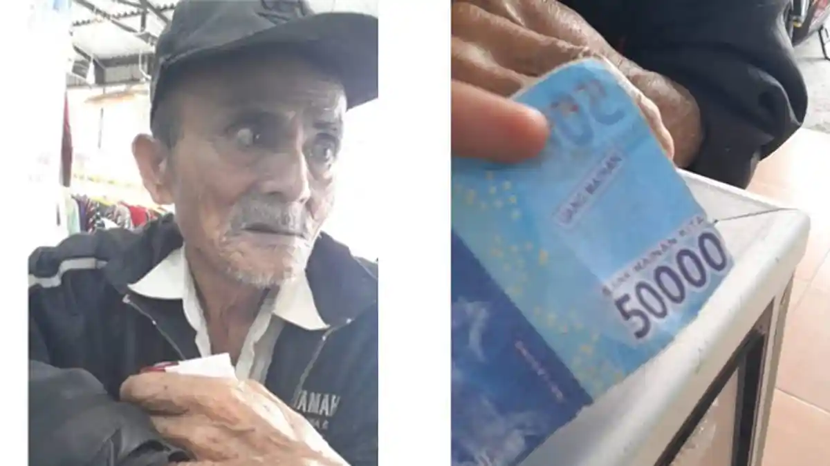 Viral Malangnya Kakek yang Matanya Rabun Ini, Mau Bayar Obat Ternyata Uang Mainan, Kena Tipu Pembeli