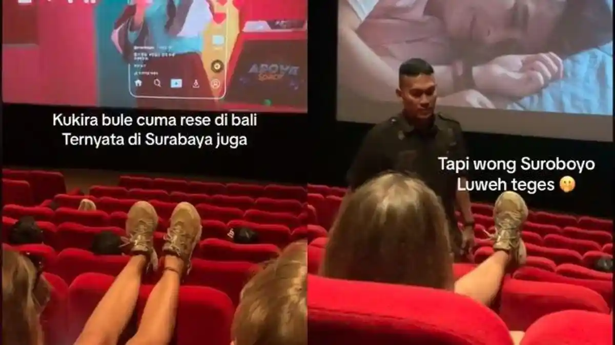 Waduh! Aksi Bule di Bioskop Bikin Orang Geleng-geleng, Norma Kesopanan Dipertanyakan