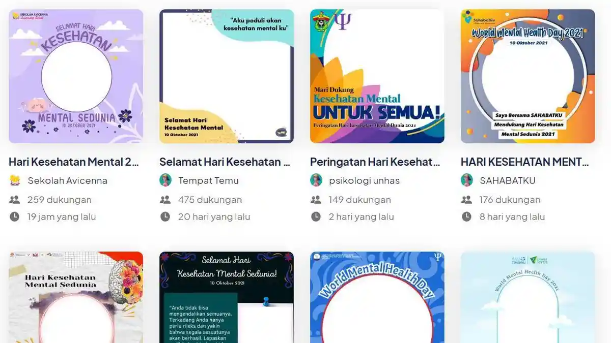 LINK Twibbon Hari Kesehatan Mental Sedunia 10 Oktober 2021, Berikut Cara Membuatnya