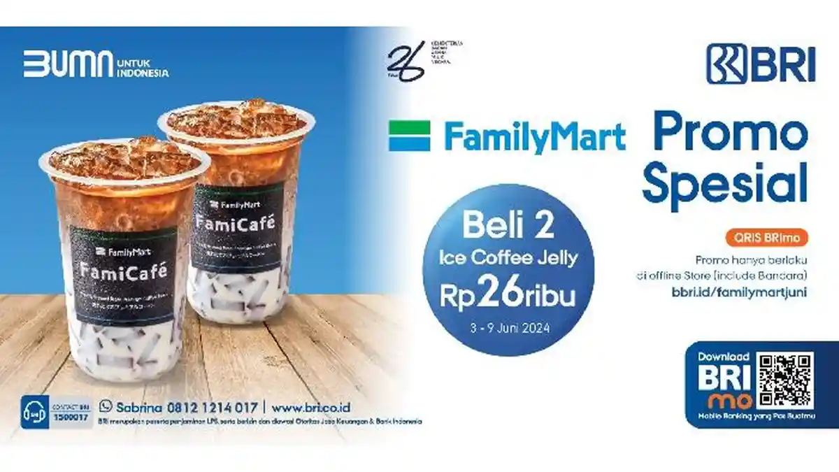 Pakai QRIS BRImo, Beli 2 Ice Coffee Jelly FamilyMart Cuma Bayar Rp 26.000