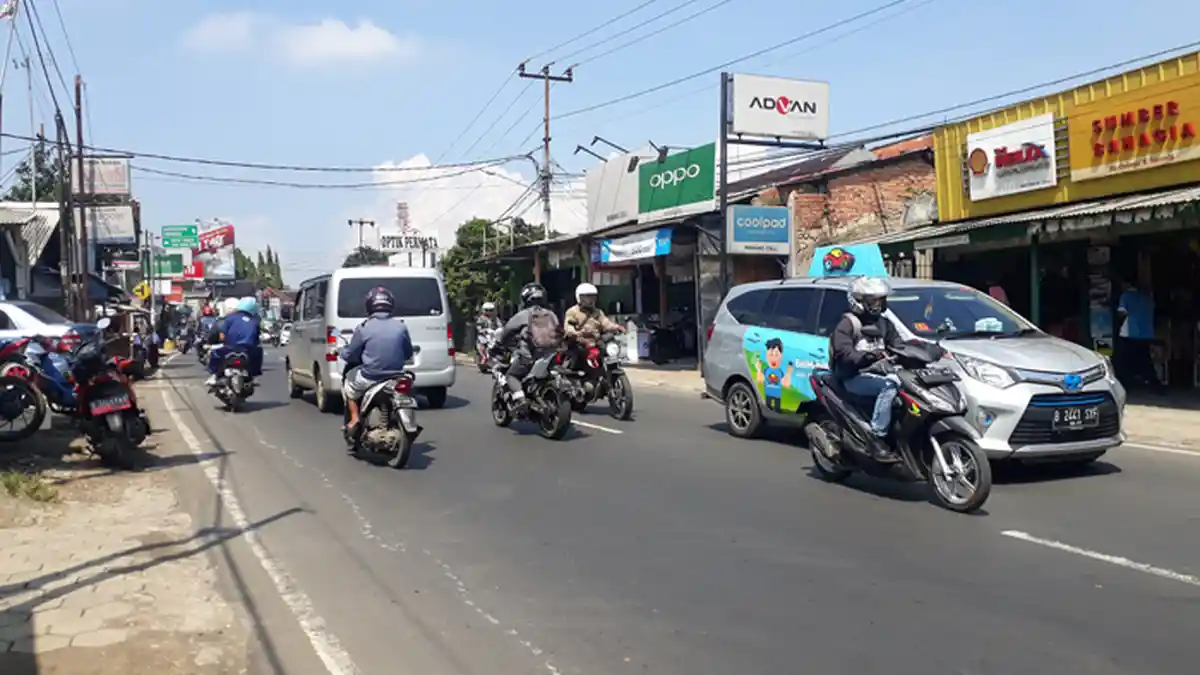 Lalu Lintas di Jalan Raya Dramaga Bogor Saat Ini Masih Lancar