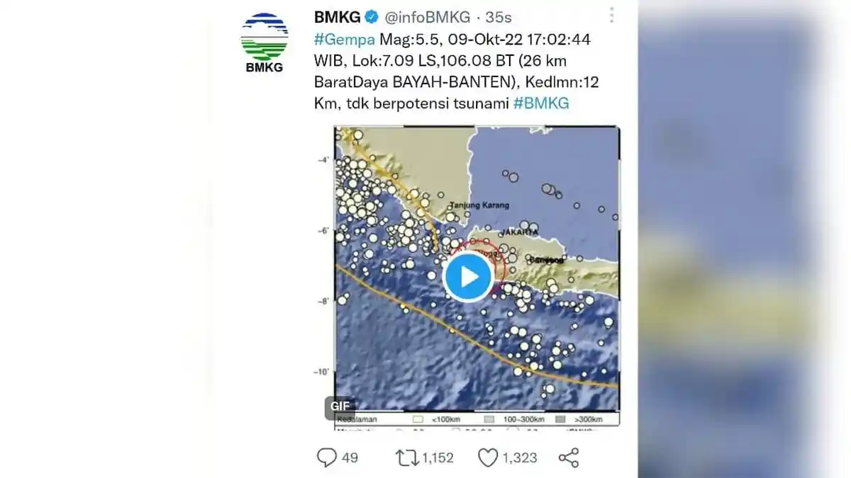Warga Lebak Berhamburan Keluar Rumah Saat Gempa M 5,5 Mengguncang Wilayah Banten