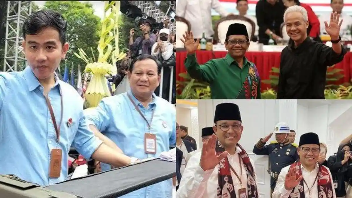 Elektabilitas Prabowo-Gibran, Anies-Cak Imin, Ganjar-Mahfud Menurut 8 Survei, Siapa yang Unggul?