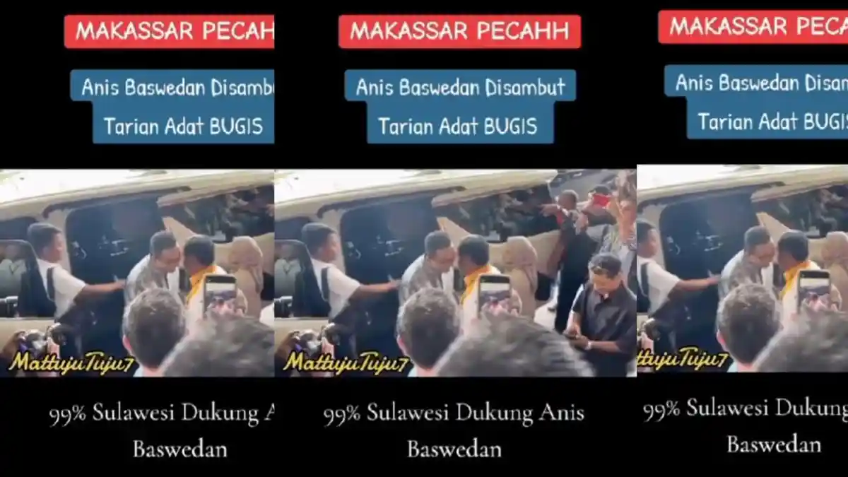 Keliru, Video yang Diklaim Golkar Pecah Waketum DPP Nurdin Halid Sambut Anies Baswedan di Makassar