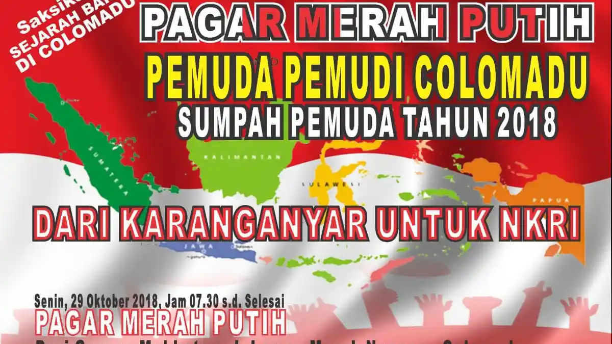 Peringati Sumpah Pemuda FKPC Gelar Pagar Merah Putih