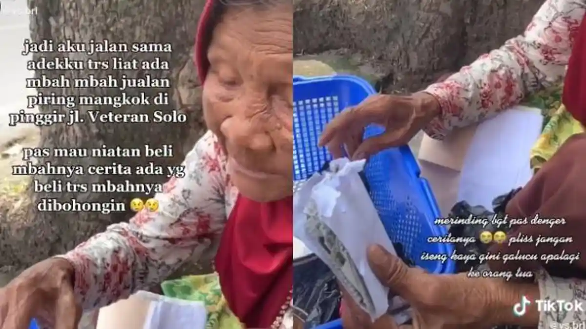 Viral Kisah Nenek Penjual Piring Ditipu Pembeli, Diberi Amplop Berisi Kertas Koran