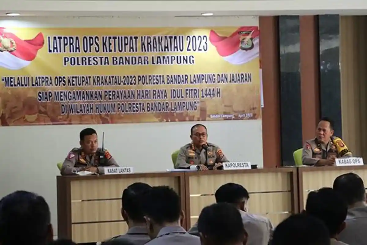 Polresta Bandar Lampung Polda Lampung Siap Laksankan Operasi Ketupat Krakatau 2023