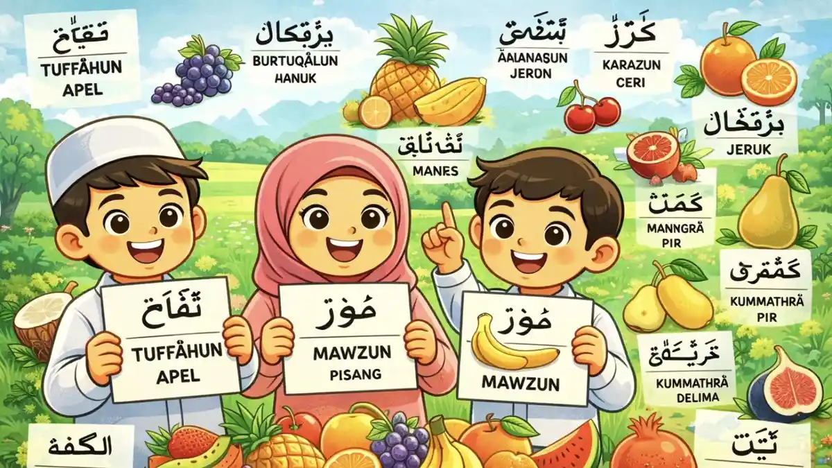 20 Mufradat Bahasa Arab Nama Buah Lengkap Latin dan Artinya, Cocok untuk Hafalan