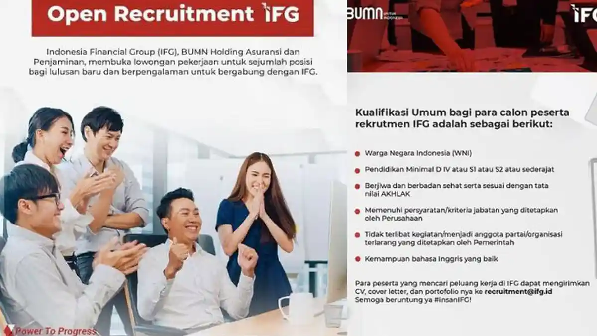 Lowongan Kerja BUMN Indonesia Financial Group, Tersedia 37 Posisi
