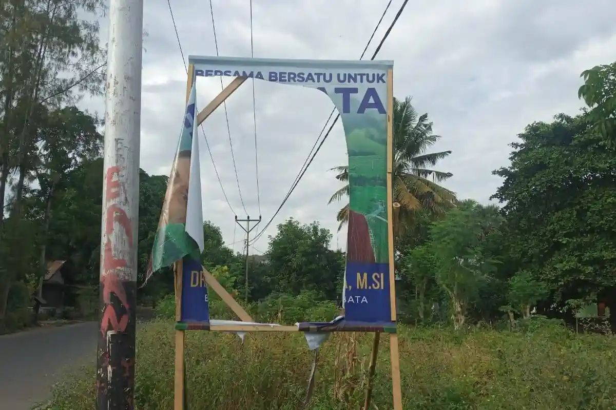 Ini Pesan Bakal Cabup Lembata Marsianus Jawa Usai Balihonya Dirusak Orang tak Dikenal