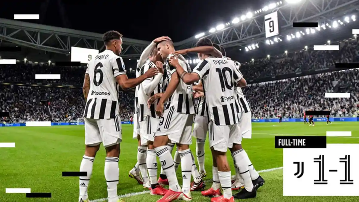 Hasil Juventus vs AC Milan, Gol Alvaro Morata Dibalas Gol Ante Rebic, Skor Akhir Seri