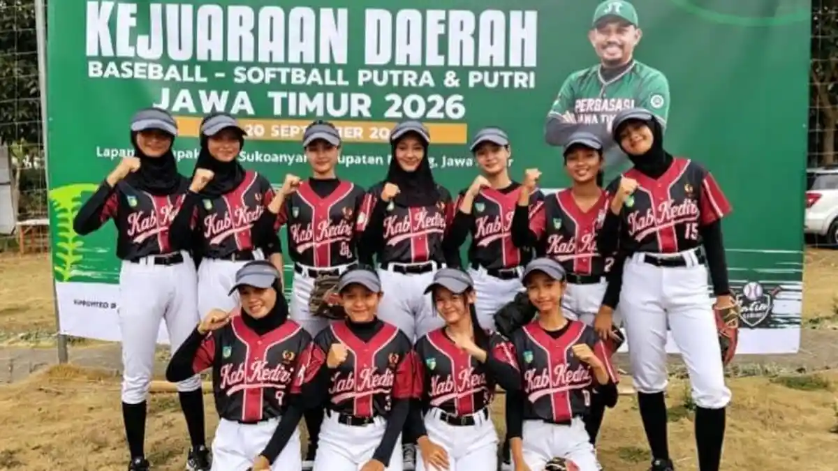 Baseball Putri Kediri Juara 1 Kejurda Jatim 2026, Softball Putri Raih Juara 2