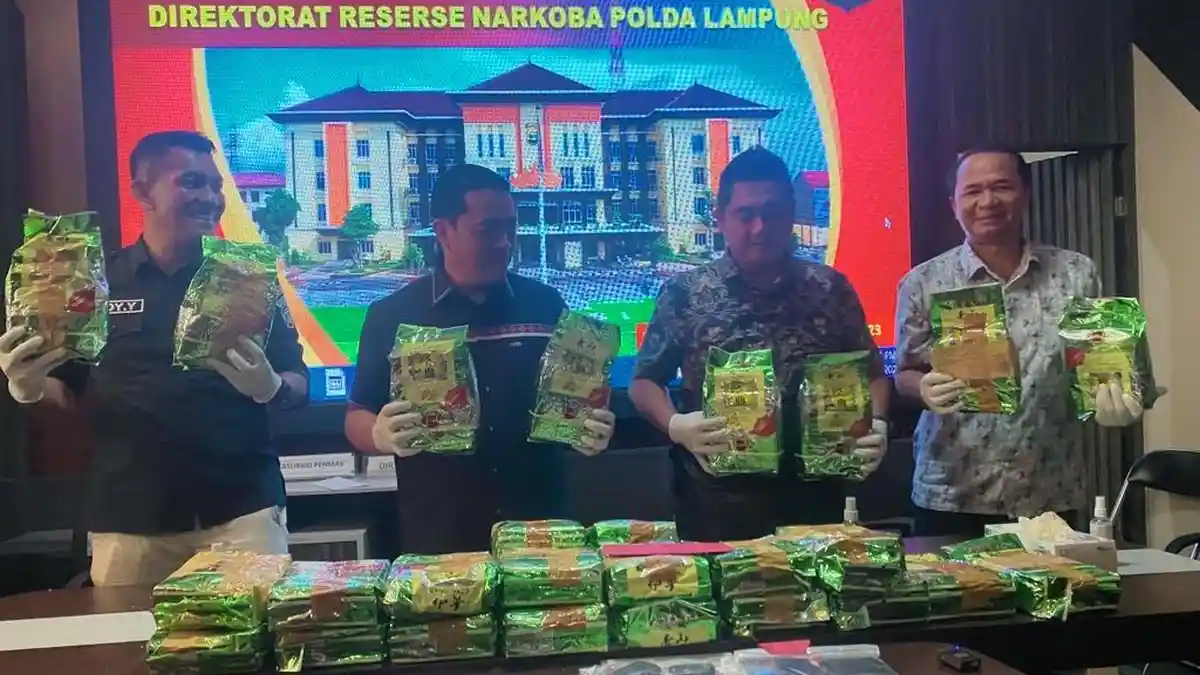 Penyelundupan 30 Kilogram Sabu Lewat Bakauheni Digagalkan Polda Lampung