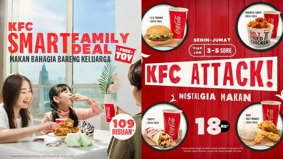 Jangan Terlewat! Promo KFC Attack 23-25 Maret 2022, Nasi + Half Winger + Coca-Cola Rp 18 Ribuan