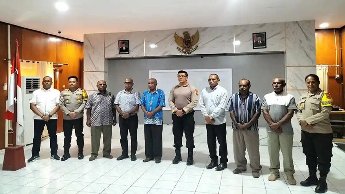 Respons Rencana Aksi Ormas Pidar, Polres Manokwari Rapat dengan Para Tokoh Masyarakat