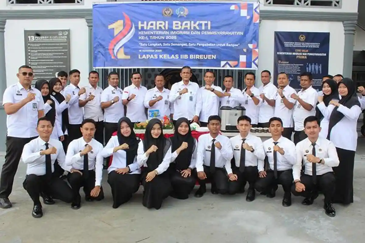 Lapas Bireuen Gelar Tasyakuran Hari Bakti Kementerian Imigrasi dan Pemasyarakatan