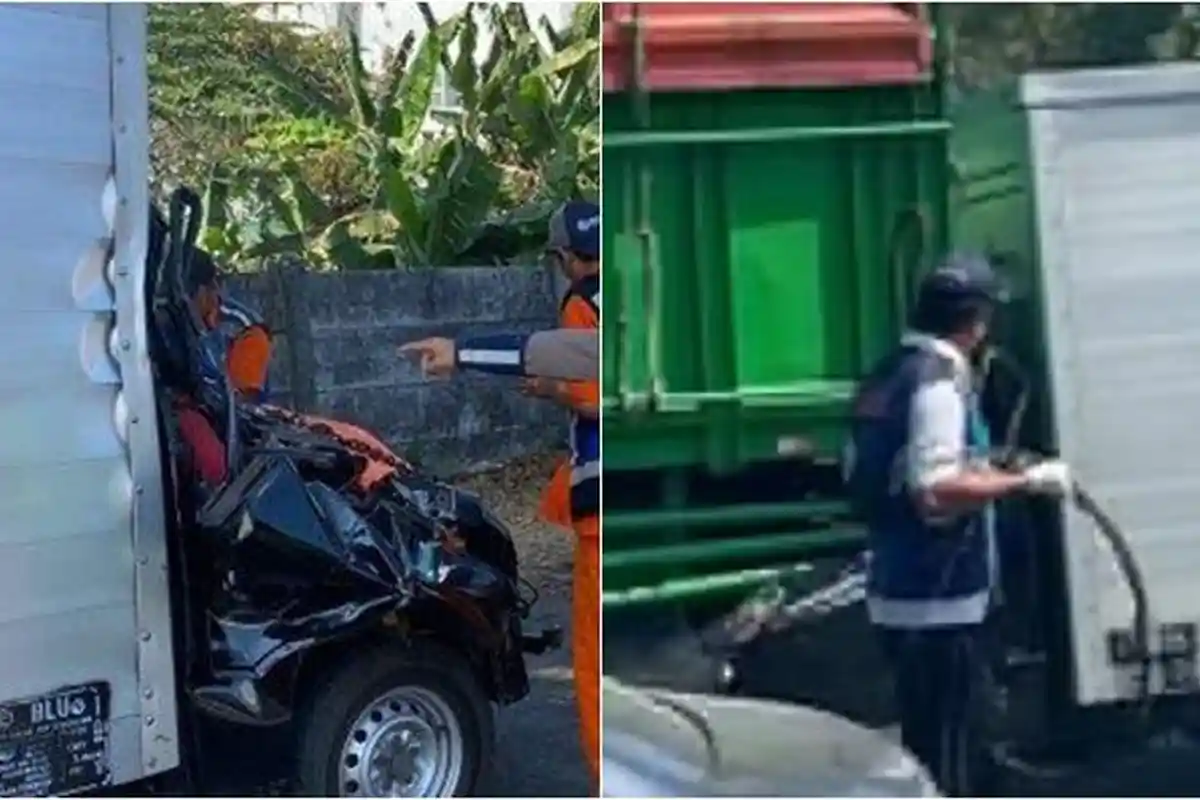 Kecelakaan Maut Tadi Pagi, Sopir dan Kernet Tewas, Mobil Boks Tabrak Belakang Truk