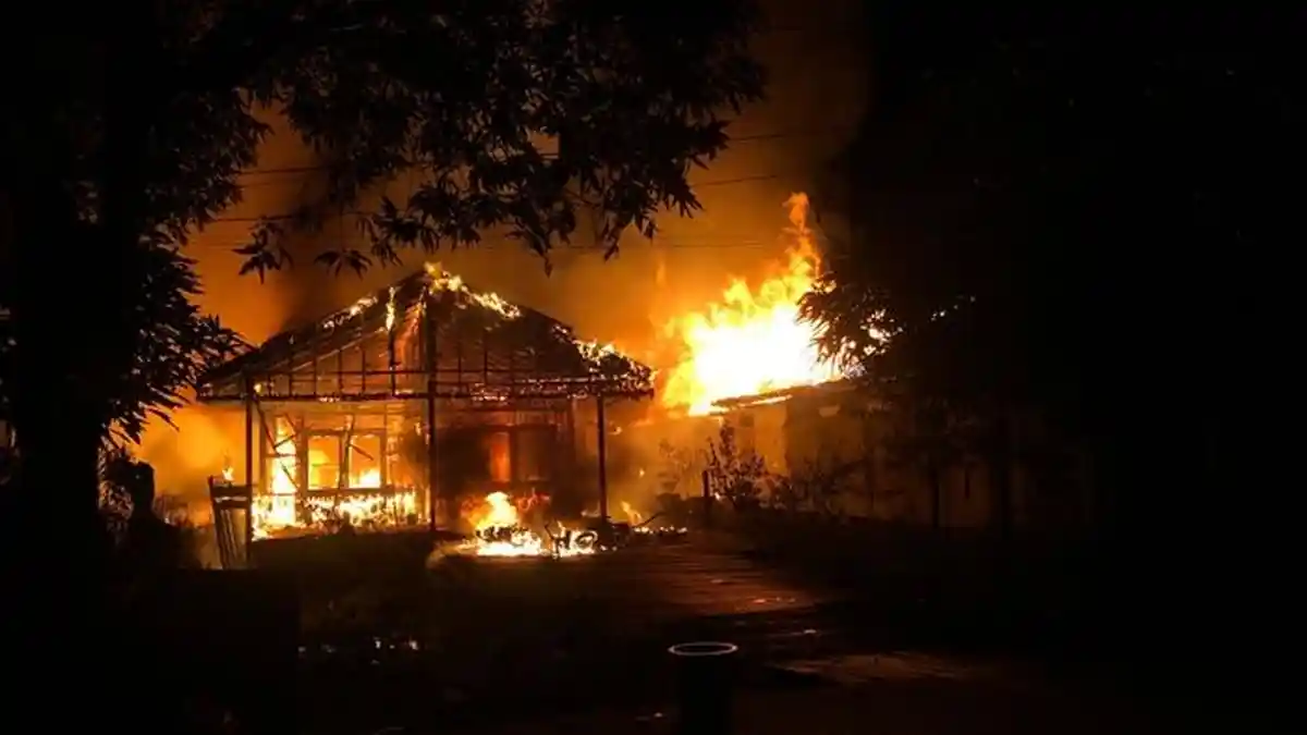 BREAKING NEWS Kebakaran di Mangkurawang Tenggarong, Api Masih Berkobar