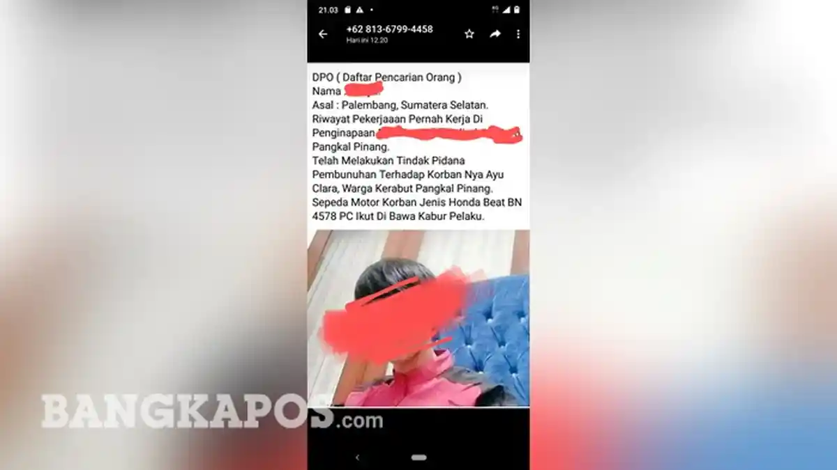 PEMBUNUHAN Wanita Ojek Online, Wajah Pria Ini Dikaitkan dengan Penemuan Mayat Janda Dalam Karung