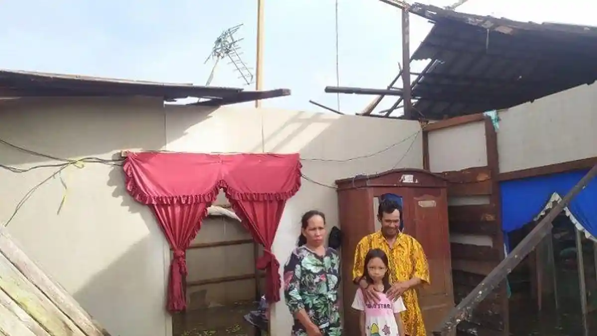 4 Rumah Warga di 2 Kecamatan di Tanahlaut Rusak, Usai Diterjang Angin Puting Beliung