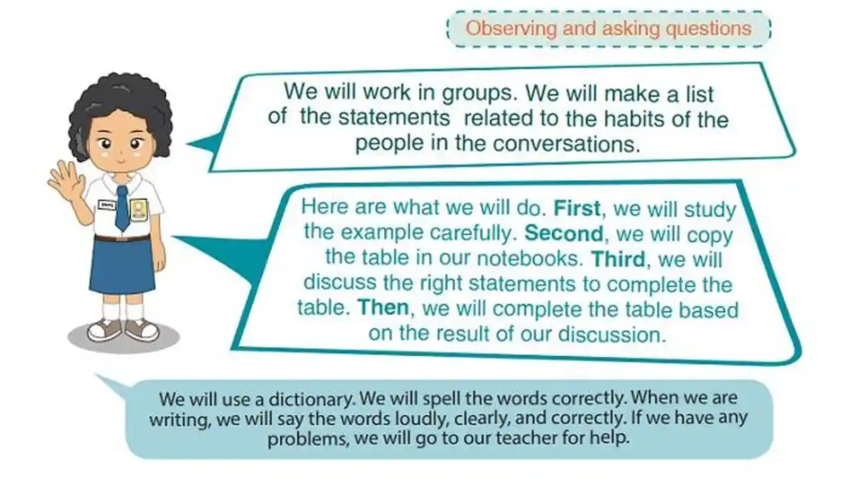 Soal dan Jawaban Bahasa Inggris Kelas 7 Halaman 137 Observing and Asking Question: Habits