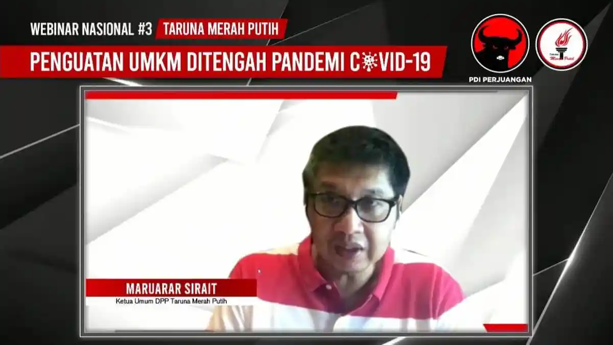 Maruarar Sirait: Webinar Nasional III TMP Wujud Kesadaran PDIP Sebagai Partai Wong Cilik