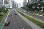 Jalan Jenderal Sudirman Lenggang Hari Pertama Lebaran