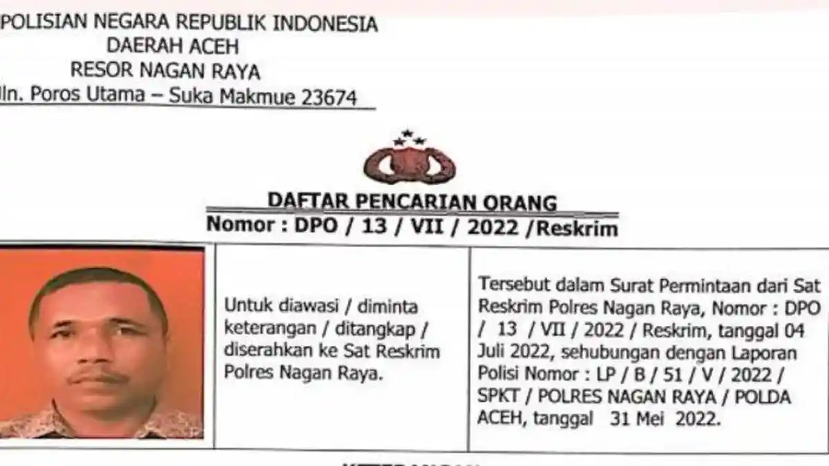 Ada-Ada Saja Oknum Guru SD di Nagan Raya, Kini DPO Polisi karena Diduga Cabuli Muridnya