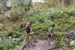 Jalan Alternatif Penghubung Dua Kecamatan di Tasikmalaya Tertutup Longsor