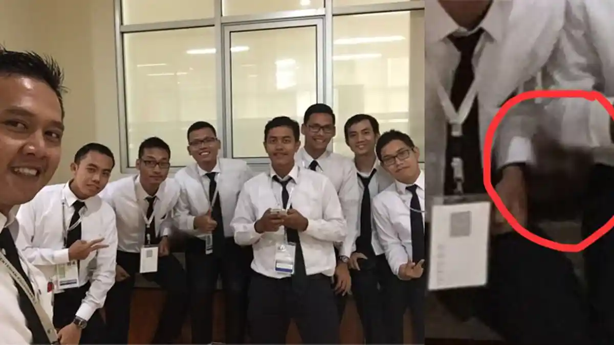 Sekilas Foto Ini Tampak  Para Cowok Sedang Selfie, tapi Perhatikan Ternyata Ada Sosok 'Mengerikan'!
