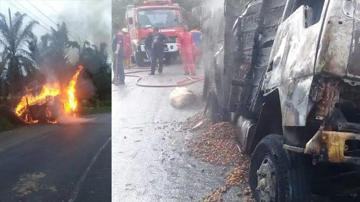 Sopir Truk yang Terbakar di Seumadam Aceh Tamiang Dilaporkan Menghilang