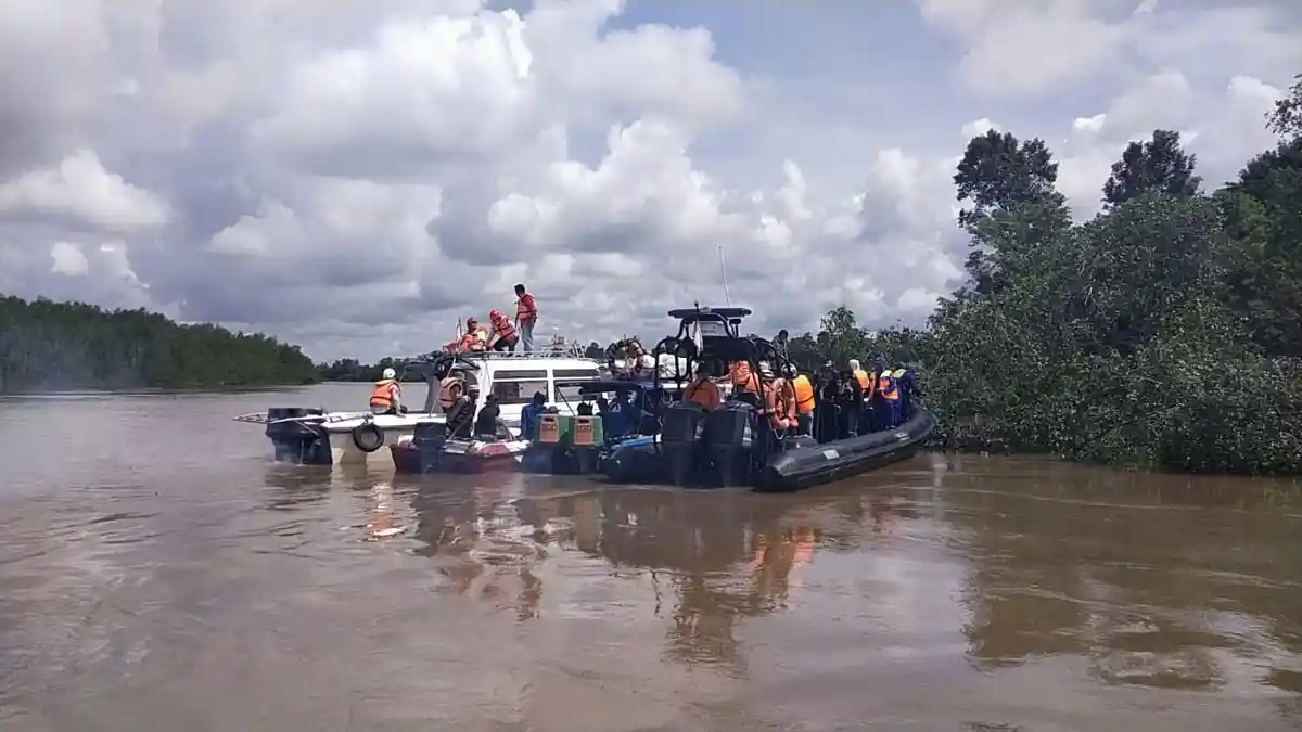 Pencarian Jahra Korban Speedboat  RyanTerbalik Nihil, Tim Gabungan Terkendala Arus Sungai Deras 