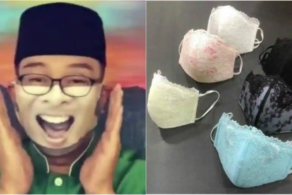 Deretan Masker Unik di Tengah Pandemi Corona atau Covid-19, Mulai Senyum Syahrini hingga Renda Bra