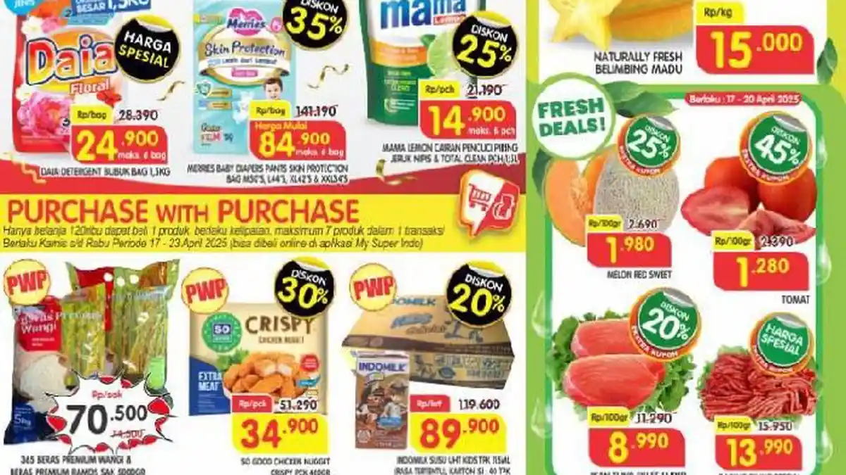 SERBU! Promo Superindo dan Hypermart Bali 22-24 April 2025: Harga Beras Premium Ramos 5Kg Rp70.500