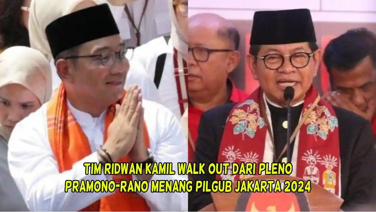 Pilkada Jakarta 2024: Pramono-Rano Menang, Walk Out Kubu Ridwan Kamil Warnai Pleno Pengumuman