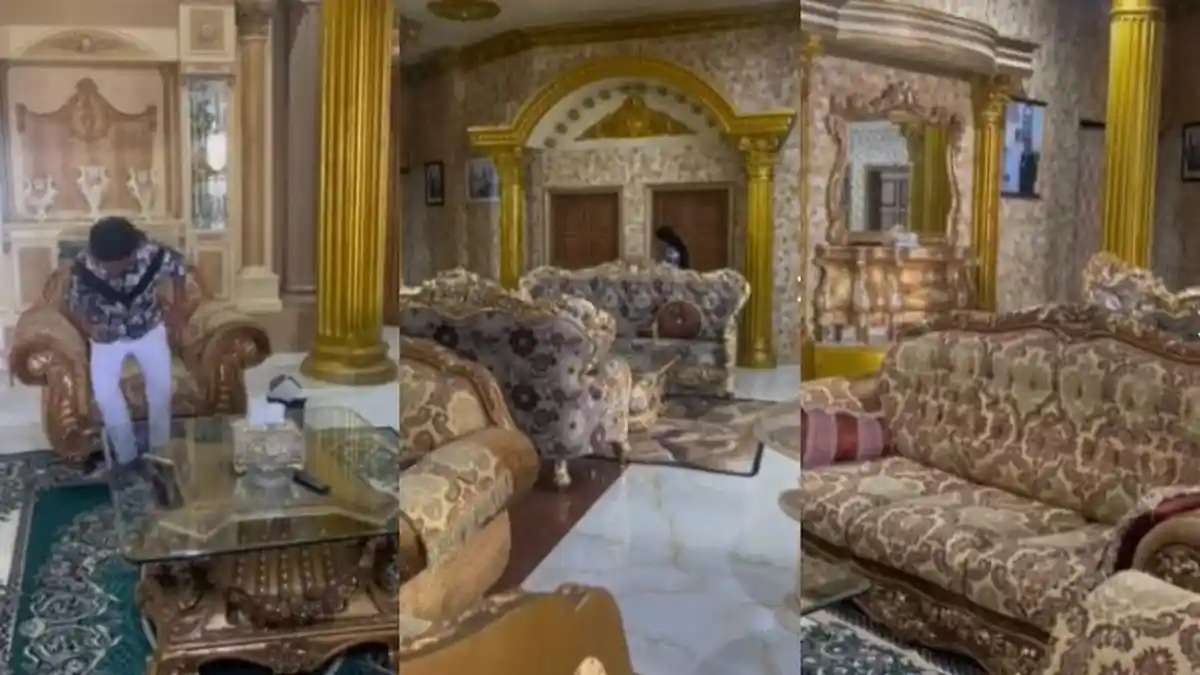 Rumah Serba Emas Ini Ternyata Milik Raja Dangdut Koplo, Mewah bak Istana, Plafon Dicat Sendiri