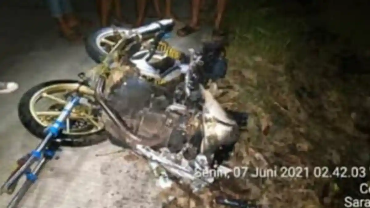 Pemotor yang Tewas Tabrak Pohon hingga Kendaraannya Terbakar di Sragen, Diduga Tengah Mabuk