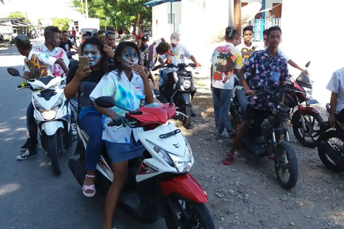 Tak Indahkan Imbauan Bupati, Pelajar di Malaka Rayakan Kelulusan dengan Mencoret Wajah