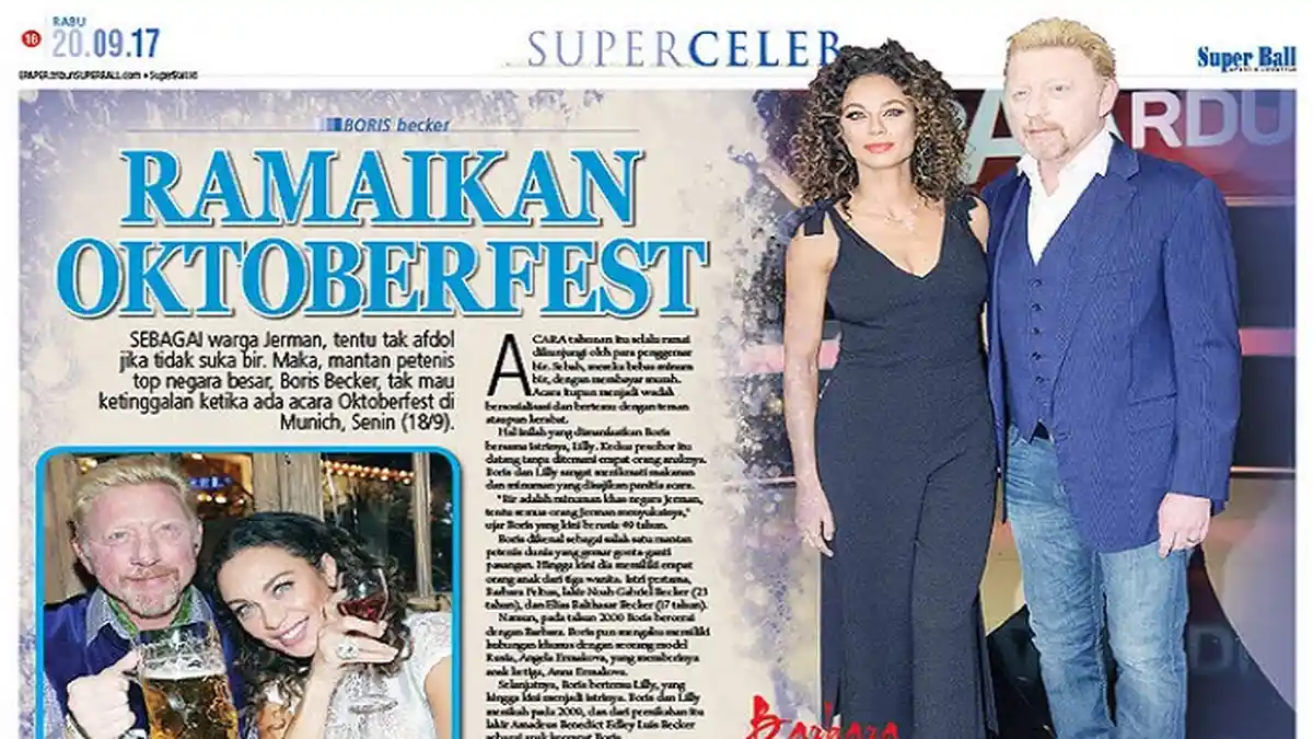 Boris Becker dan Istri Ramaikan Oktoberfest
