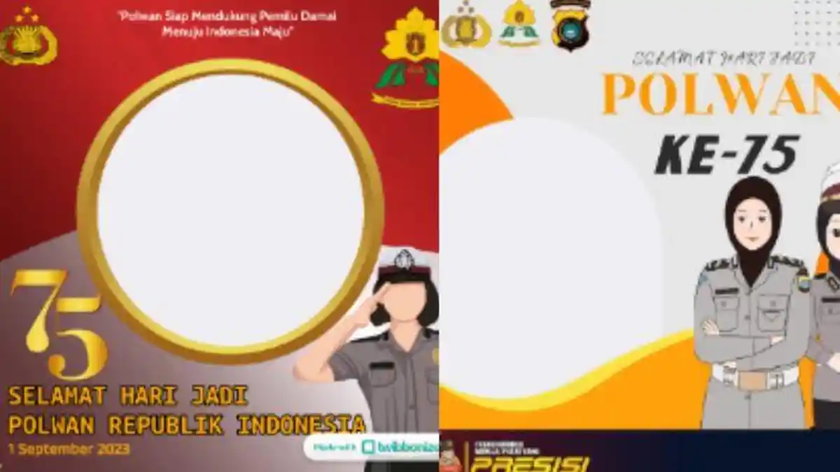 Link Twibbon HUT ke-75 Polwan, Cocok jadi Bingkai Foto pada 1 September 2023
