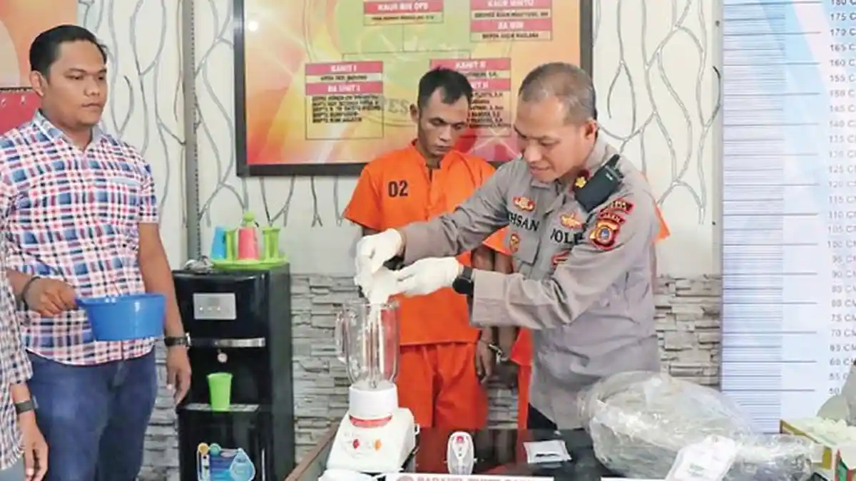 Polres Langsa Musnahkan Barang Bukti Sabu Hasil Tangkapan