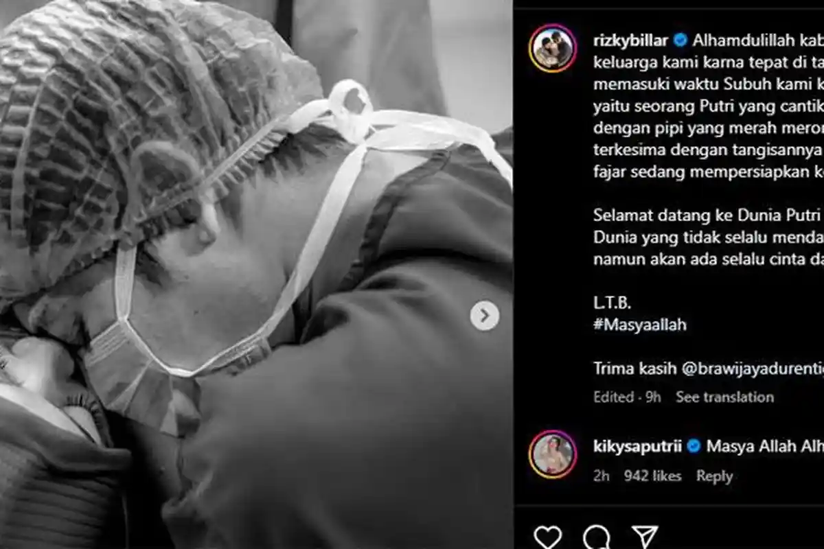 Rizky Billar Ungkap Kelahiran Anak Kedua Prematur, Kondisi Mulai Membaik