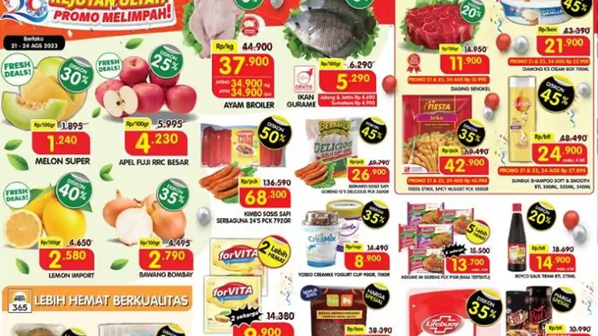 KATALOG Promo JSM Superindo 25-27 Agustus 2023 Melon Lemon Apel Murah, Gurame Segar Diskon 15 Persen