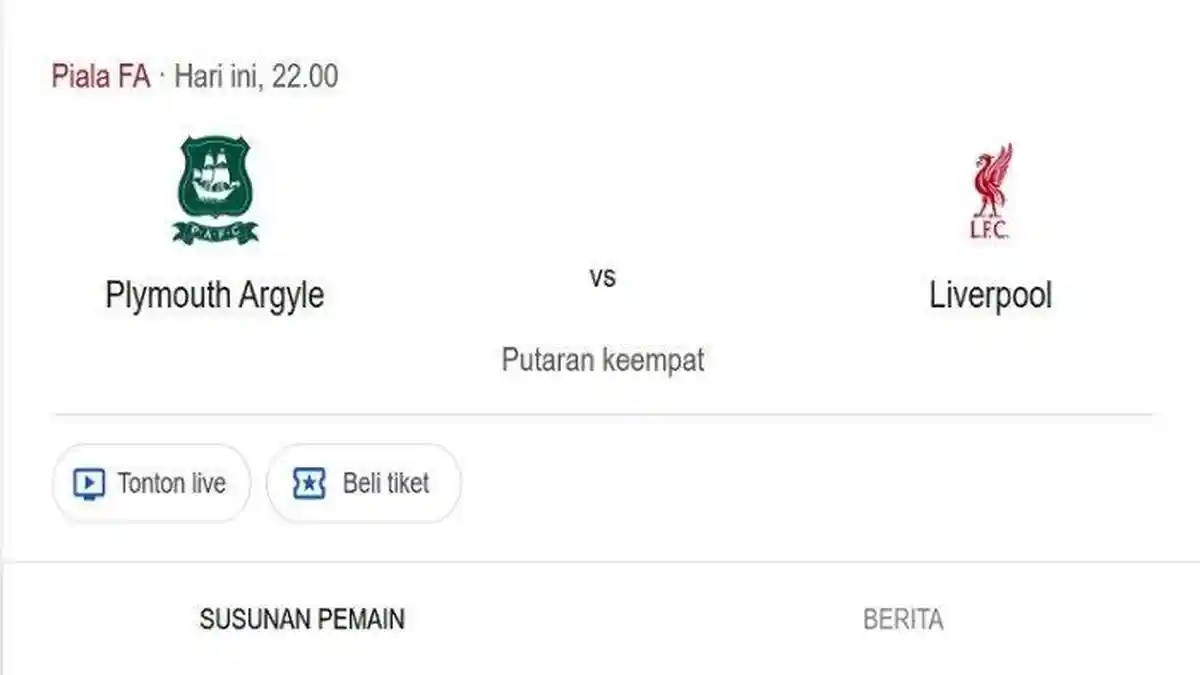 Liverpool Dipermalukan! Hasil Piala FA Tadi Malam dan Klasemen Liga Inggris Terbaru Hari Ini 2025
